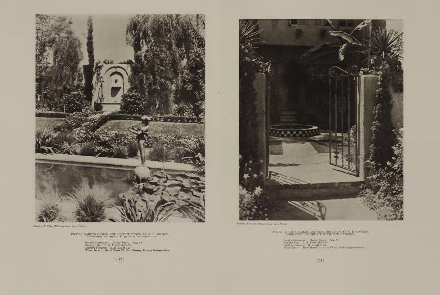 Garden, E. Clem Wilson House, Los Angeles