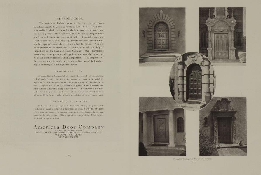 Through the Courtesy of the American Door Company Architectural