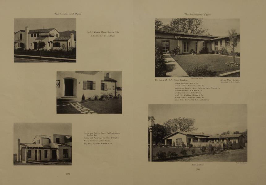 Dr. George W. Cole, House, Pasadena —Myron Hunt, Architect Myron Hunt & H. C. Chambers