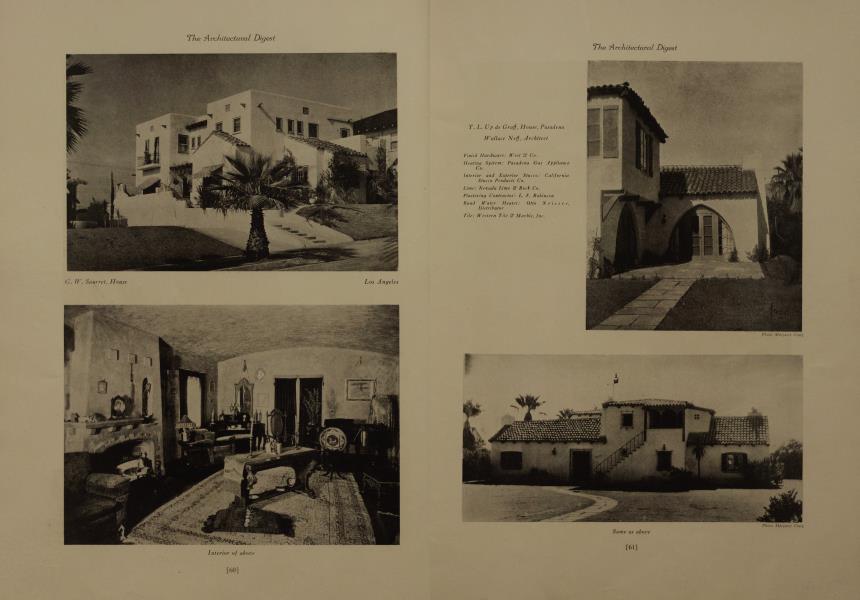 T. L. Up de Graff, House, Pasadena — Wallace Neff, Architect