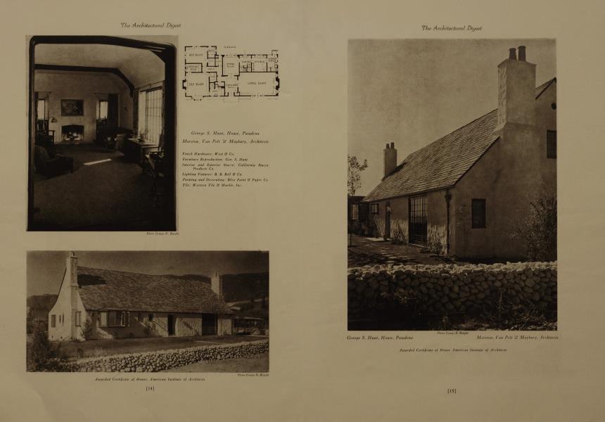 George S. Hunt, House, Pasadena — Marston, Van Pelt & Maybury, Architects