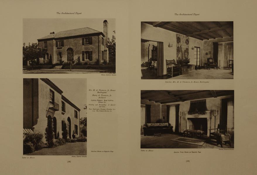 Mrs. H. A. Thomsen, Jr. House — Burlingame — Harry A. Thomsen, Jr. Architect