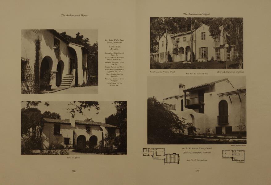 Dr. H. W. Fenner House, Carmel — Roland I. Stringham, Architect