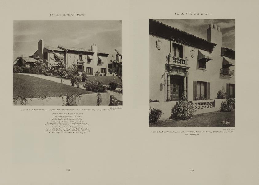 House of E. A. Featherstone, Los Angeles—Chisholm, Fortine & Meikle, Architecture, Engineering and Construction