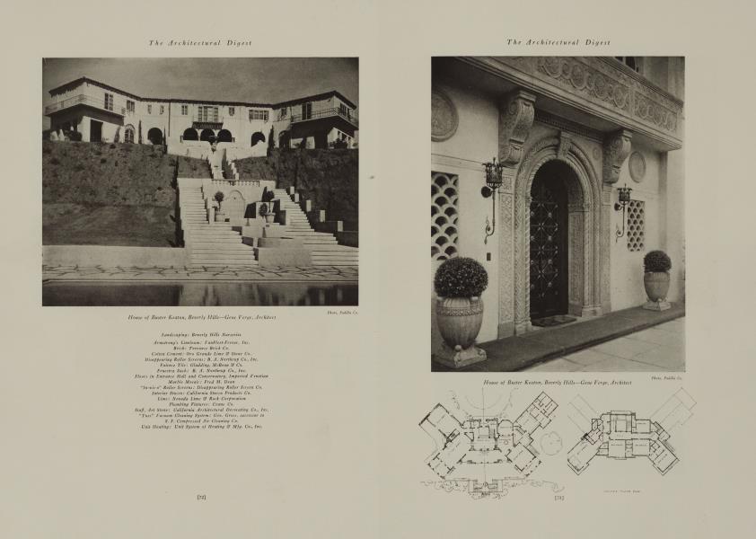 House Of Buster Keaton Beverly Hills Gene Verge Architect Architectural Digest 1927