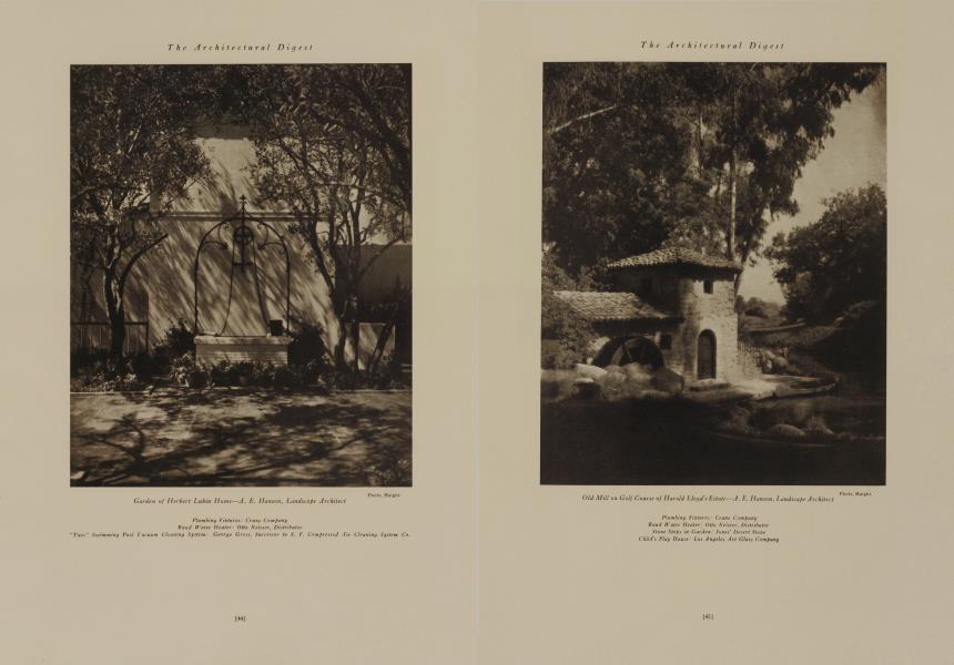 Garden of Herbert Lubin Home—A. E. Hanson, Landscape Architect