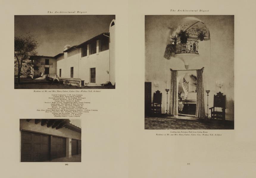 Residence of Mr. and Mrs. Harry Culver, Culver City—Wallace Neff, Architect