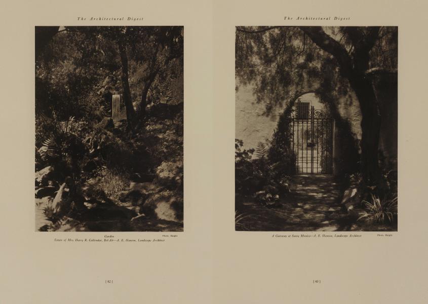 A Gateway at Santa Monica—A. E. Hanson, Landscape Architect
