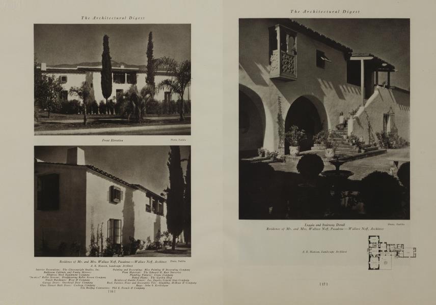 Residence of Mr. and Mrs. Wallace Neff, Pasadena — Wallace Neff, Architect