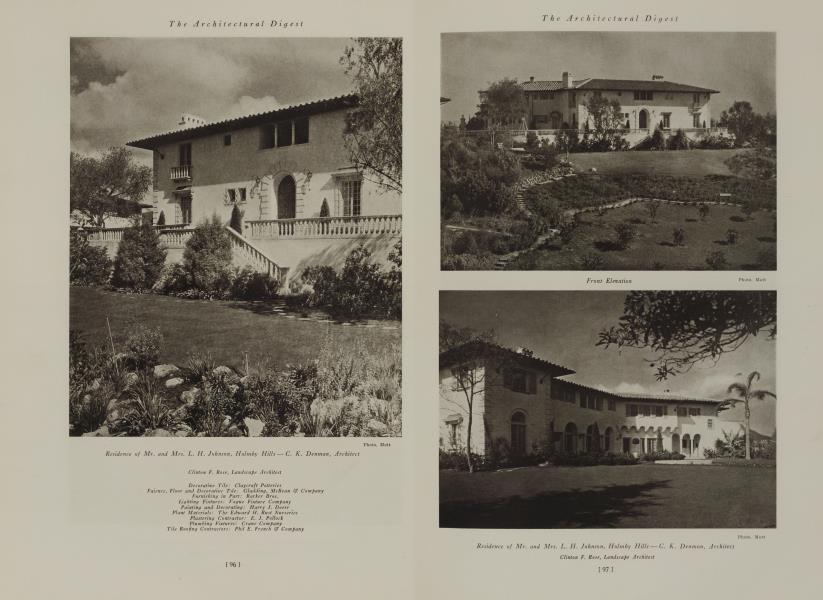 Residence of Mr. and Mrs. L. H. Johnson, Holmby Hills—C. K. Denman, Architect
