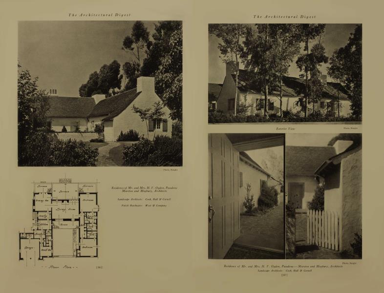 Residence of Mr. and Mrs. H. V. Ogden, Pasadena — Marston and Maybury, Architects