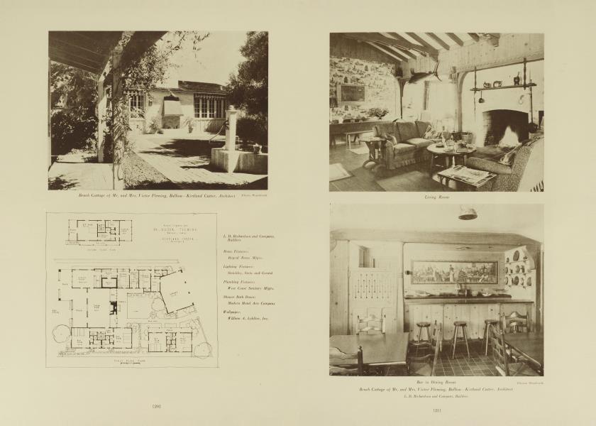 Beach Cottage of Mr. and Mrs. Victor Fleming, Balboa—Kirtland Cutter, Architect