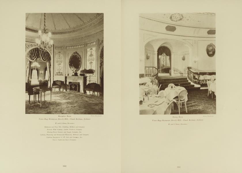 Victor Hugo Restaurant, Beverly Hills—Claude Beelman, Architect