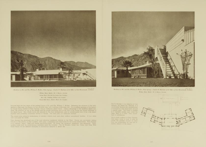Residence of Mr. and Mrs. William T. Walker, Palm Springs—Charles O. Matcham of the Office of Earl Heitschmidt, Architect