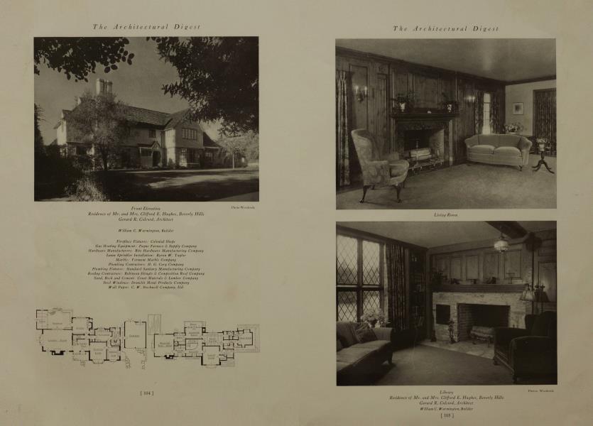 Residence of Mr. and Mrs. Clifford E. Hughes, Beverly Hills — Gerard R. Colcord, Architect
