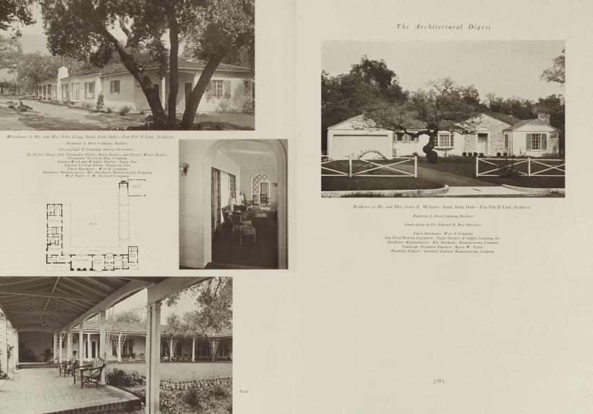 Residence of Mr. and Mrs. James E. McIntyre, Santa Anita Oaks—Van Pelt & Lind, Architects