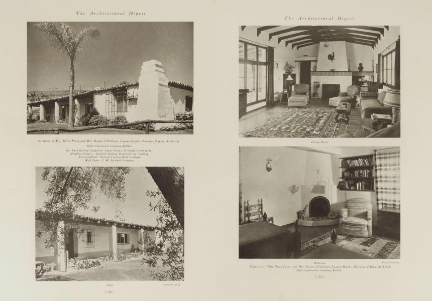 Residence of Miss Helen Pavey and Mrs. Regina O'Sullivan, Laguna Beach—Barcume & King, Architects