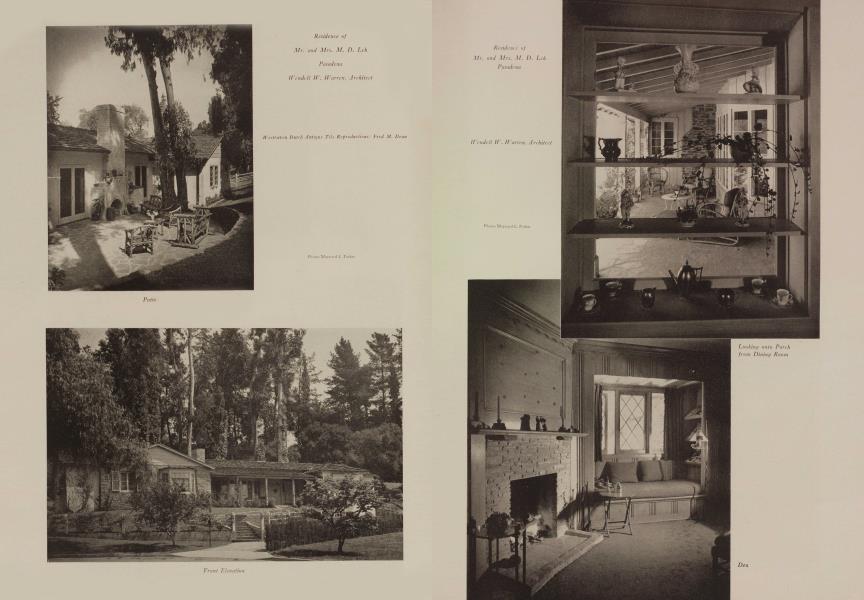 Residence of Mr. and Mrs. M. D. Leh — Pasadena