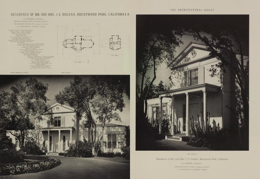 RESIDENCE OF MR. AND MRS. J. E. DOLENA, BRENTWOOD PARK, CALIFORNIA