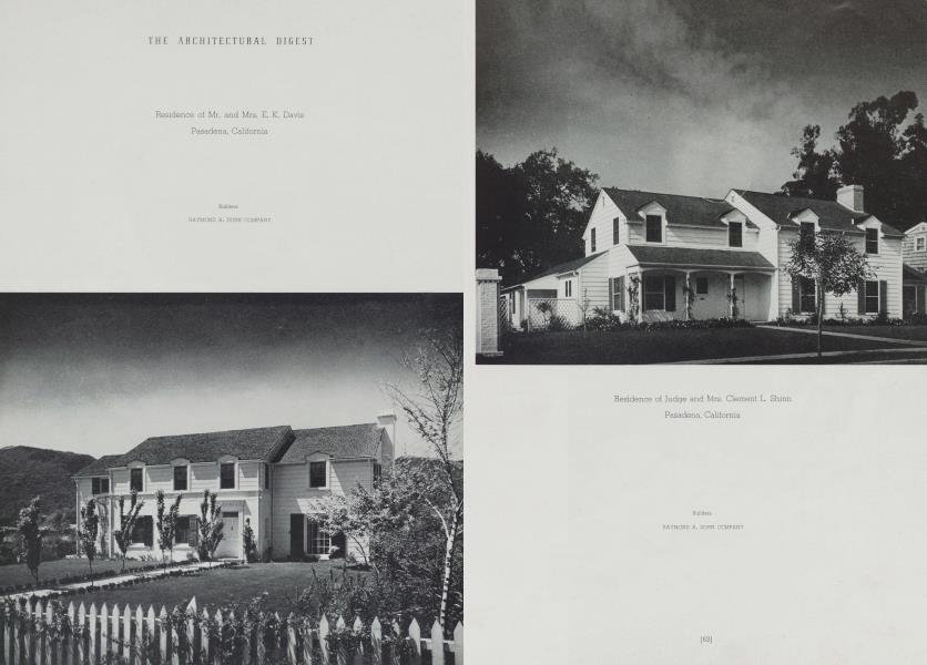 Residence of Mr. and Mrs. E. K. Davis —
 Pasadena, California