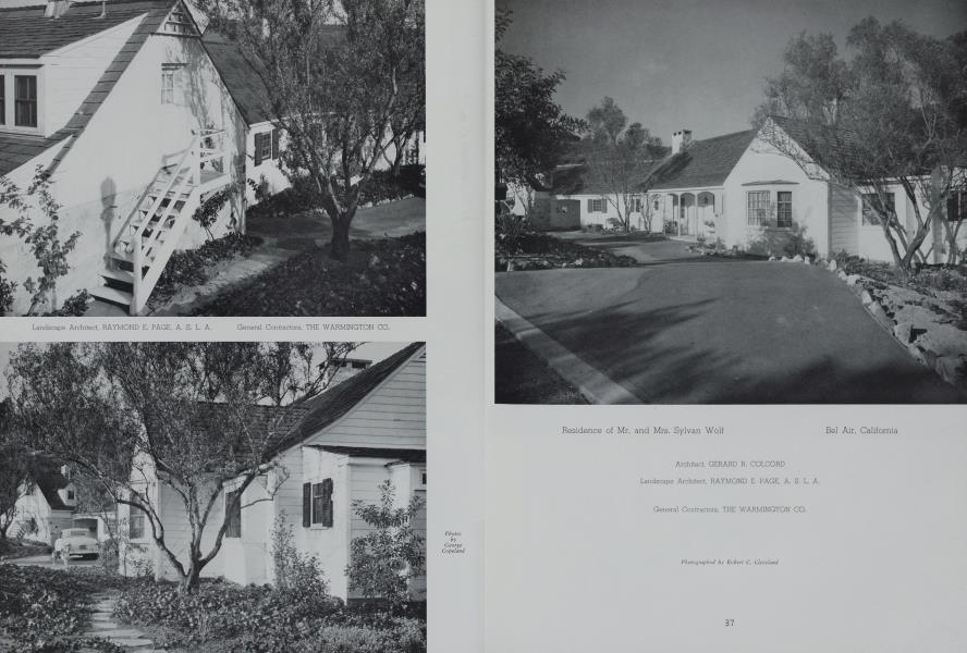 Residence of Mr. and Mrs. Sylvan Wolf —Bel Air, California