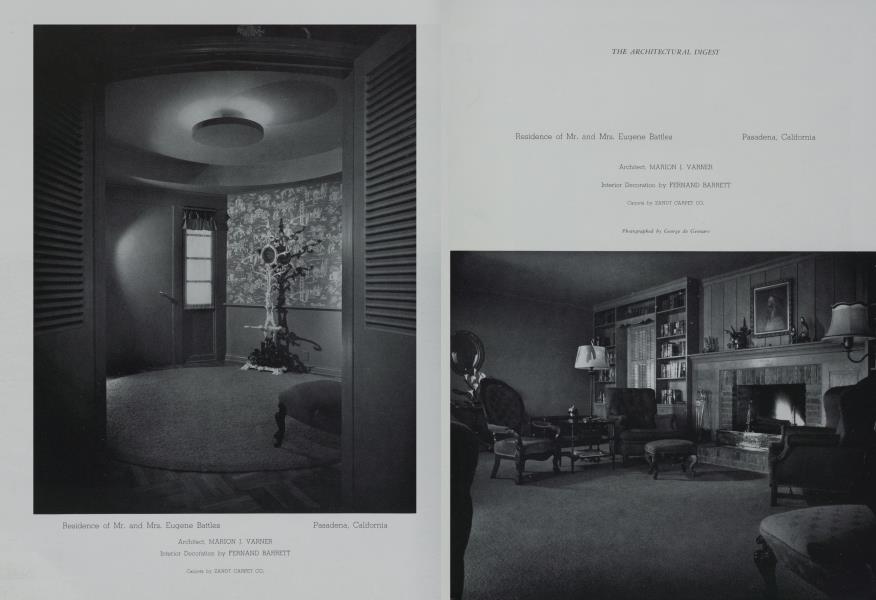 Residence of Mr. and Mrs. Eugene Battles —Pasadena, California