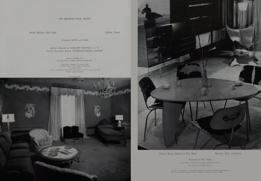 Dining Room Setting at Eric Bass' —Beverly Hills, California