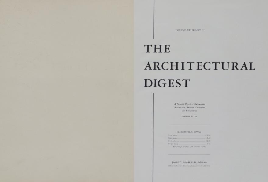 THE ARCHITECTURAL DIGEST | Architectural Digest | 1951 Volume XIII Issue 2