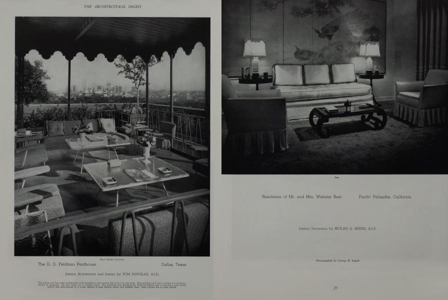 Residence of Mr. and Mrs. Webster Baer — Pacific Palisades, California