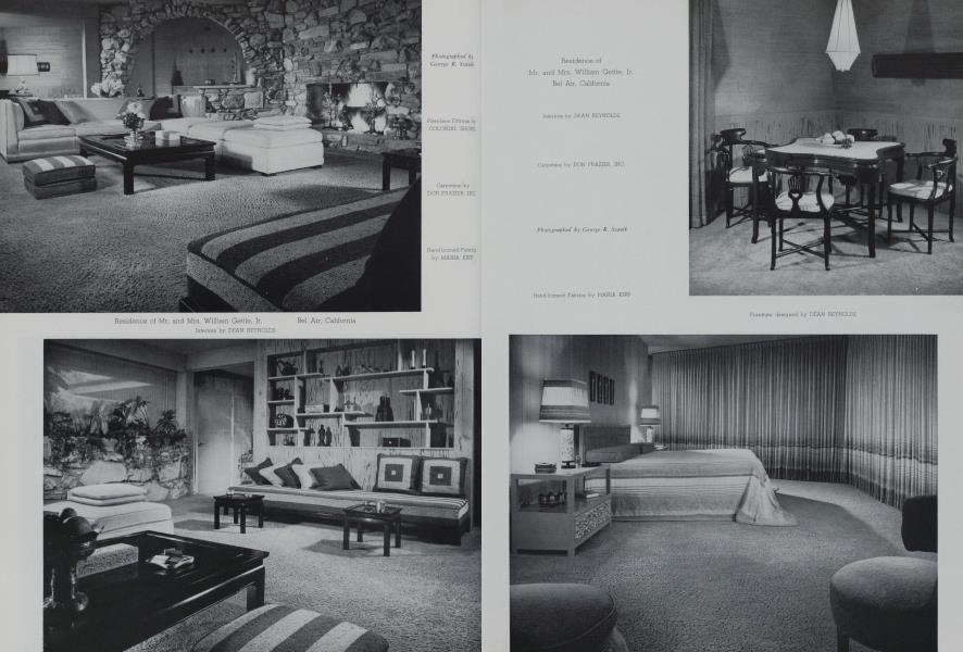 Residence of Mr. and Mrs. William Gettle, Jr. — Bel Air, California