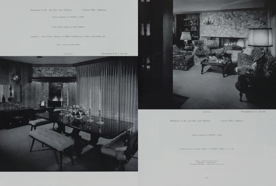 Residence of Mr. and Mrs. Jack Feldman — Cheviot Hills, California