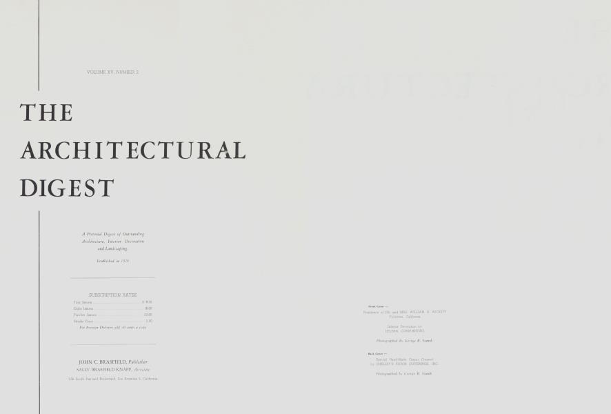 The Architectural Digest Architectural Digest JANUARY 1956