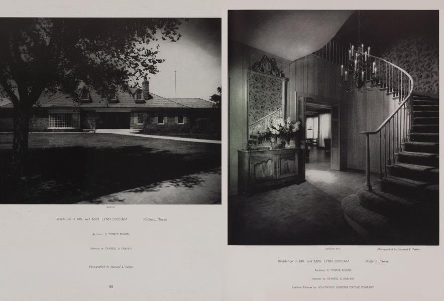 Residence of MR. and MRS. LYNN DURHAM Midland, Texas