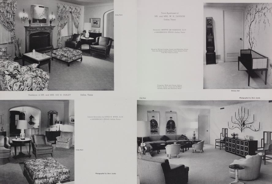 Town Apartment of MR. and MRS. W. H. DAVISON —Dallas, Texas