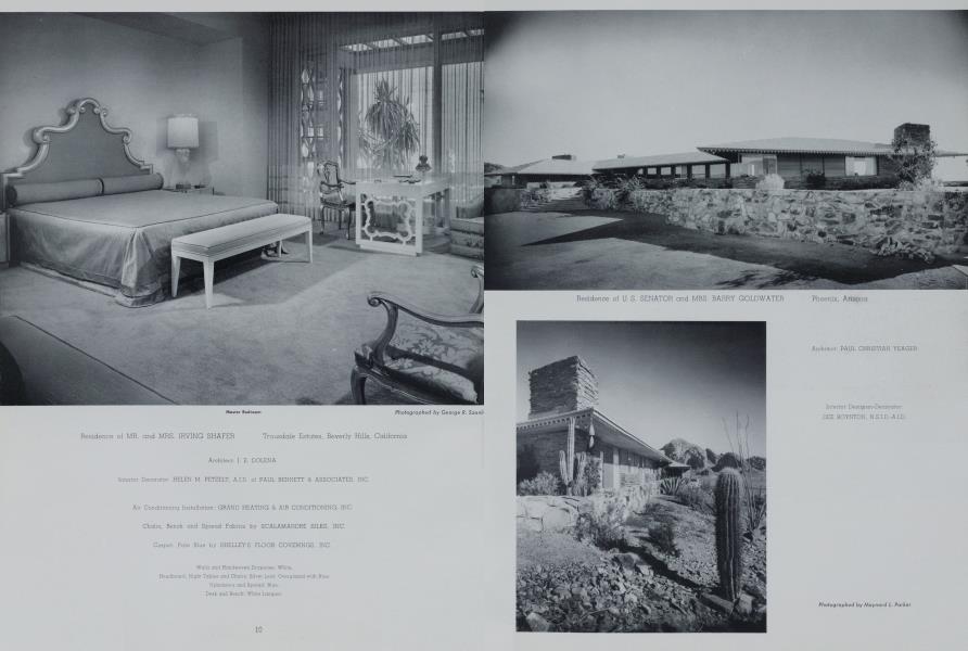 Residence of U. S. SENATOR and MRS. BARRY GOLDWATER —Phoenix, Arizona
