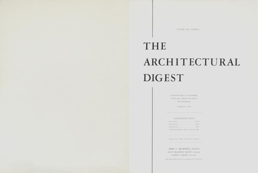 THE ARCHITECTURAL DIGEST Architectural Digest 1960 Volume XVII Issue 1