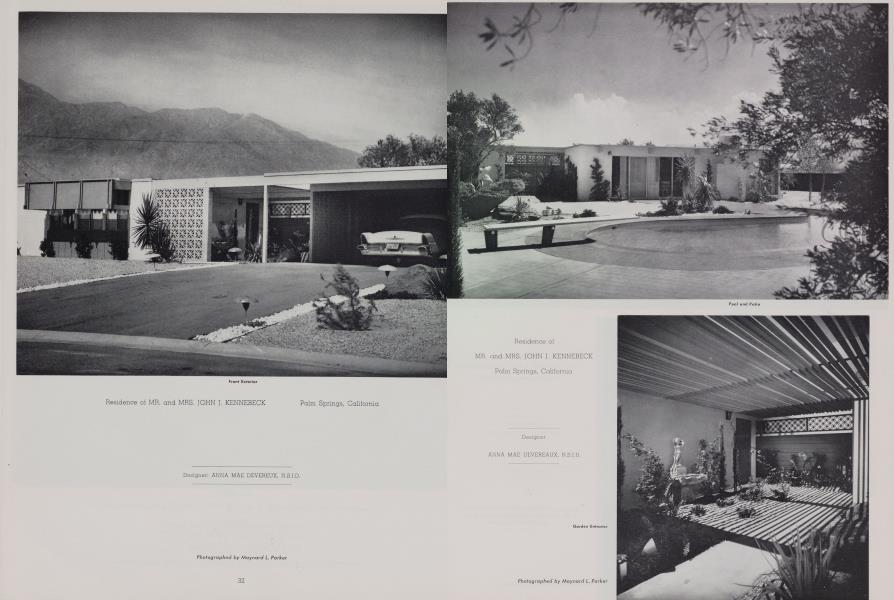 Residence of MR. And MRS. JOHN J. KENNEBECK —Palm Springs, California