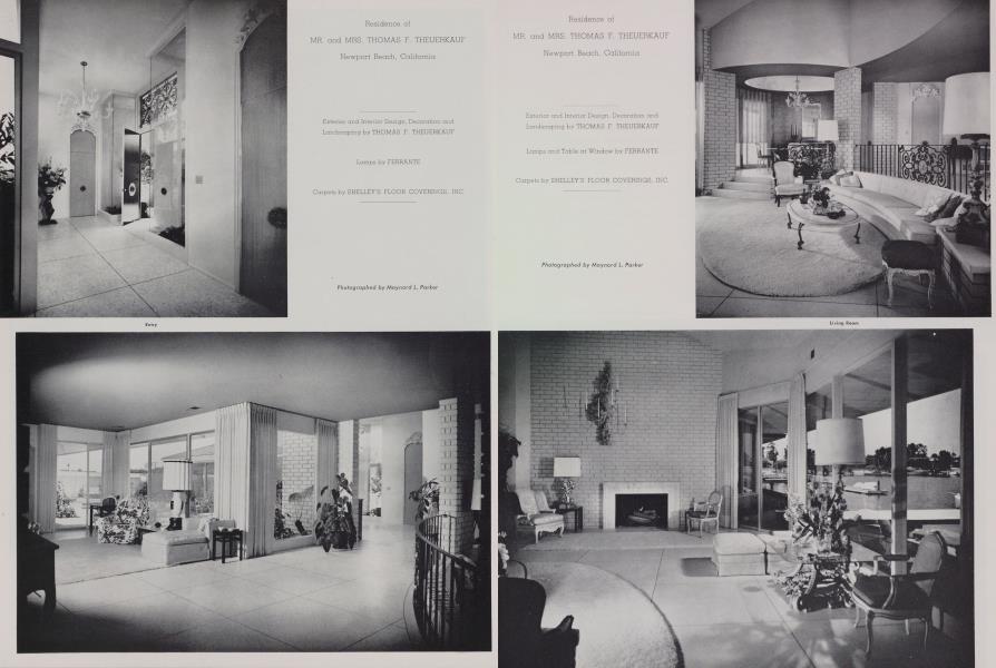 Residence of MR. And MRS. THOMAS F. THEUERKAUF — Newport Beach, California