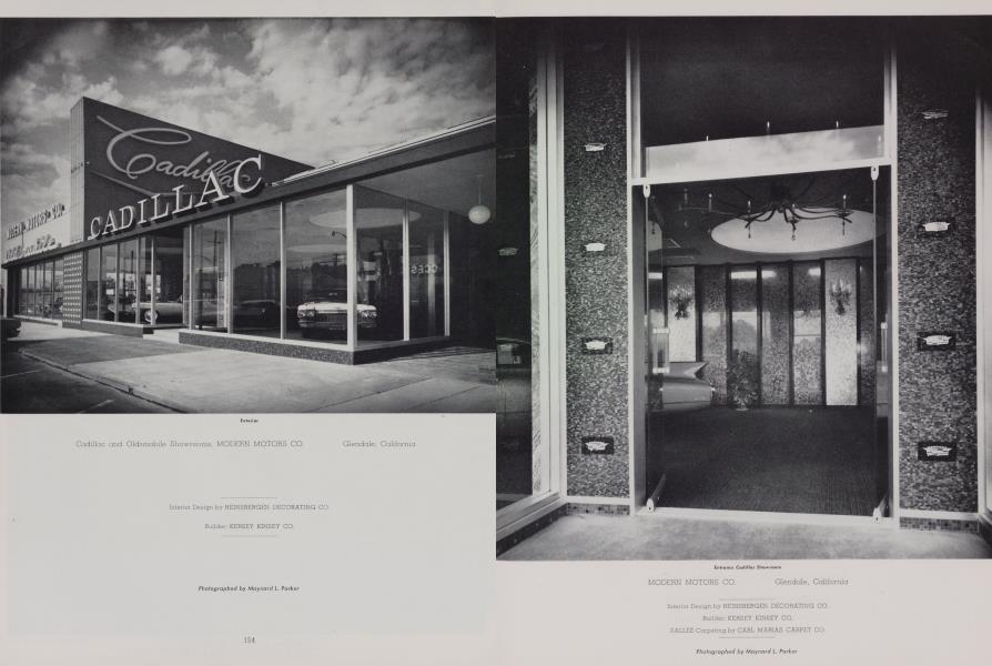 Cadillac and Oldsmobile Showrooms, MODERN MOTORS CO. — Glendale, California