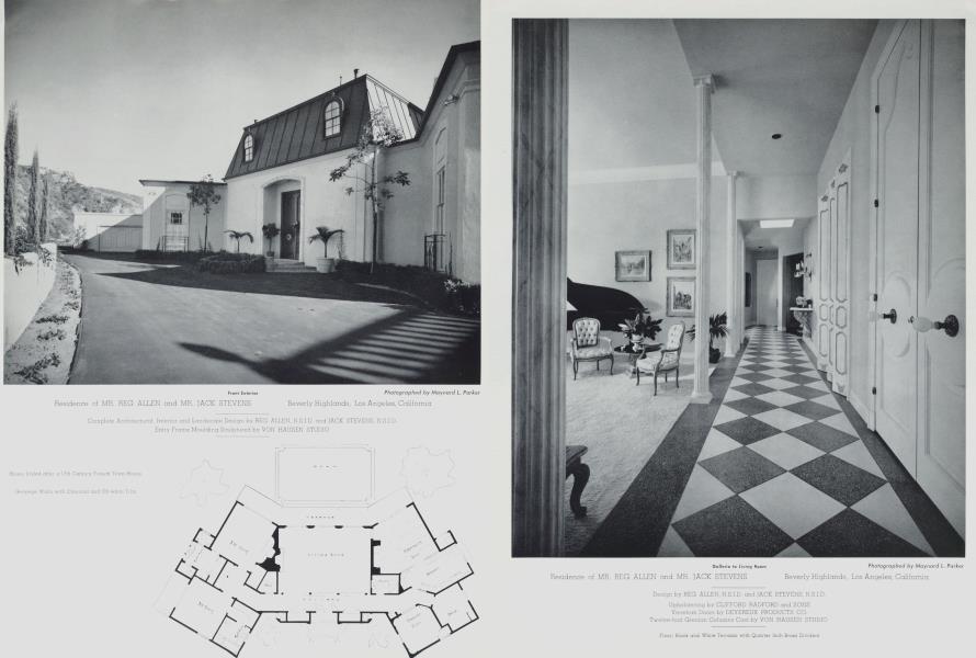 Residence Of Mr Reg Allen And Mr Jack Stevens Beverly Highlands Los Angeles California Architectural Digest March 1961