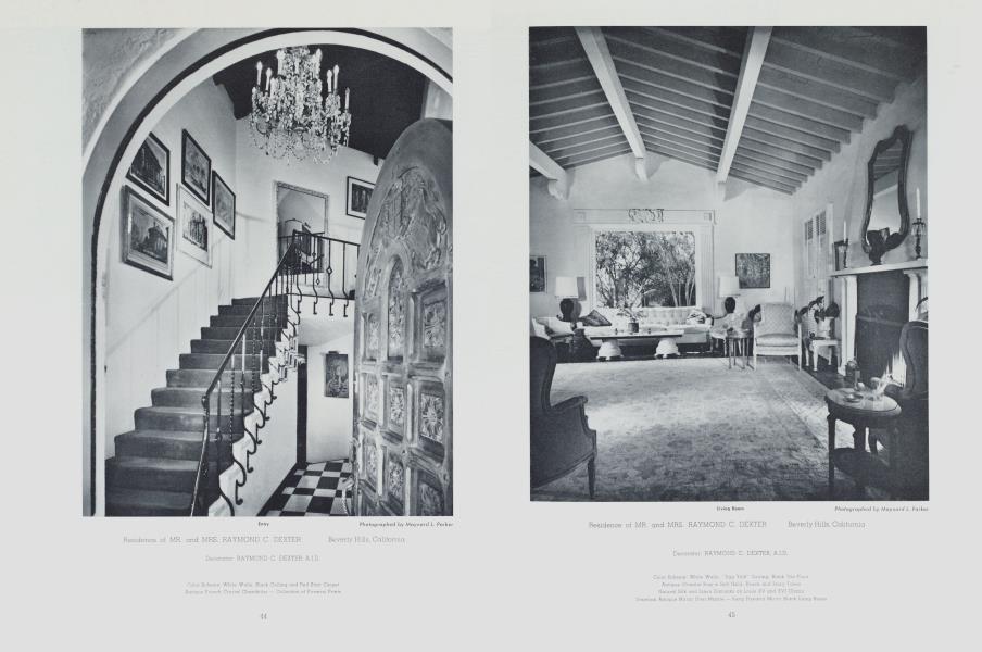 Residence of MR. And MRS. RAYMOND C. DEXTER Beverly Hills, California