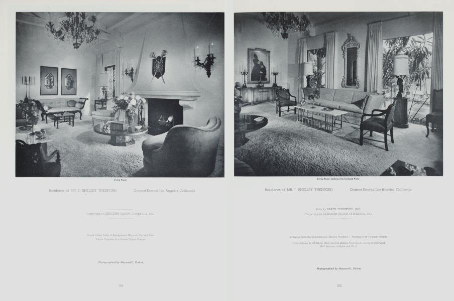 Residence of MR. J. SHELLEY THEDFORD Outpost Estates, Los Angeles, California