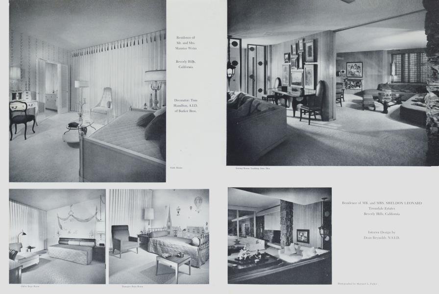 Residence of MR. and MRS. SHELDON LEONARD Trousdale Estates Beverly Hills, California