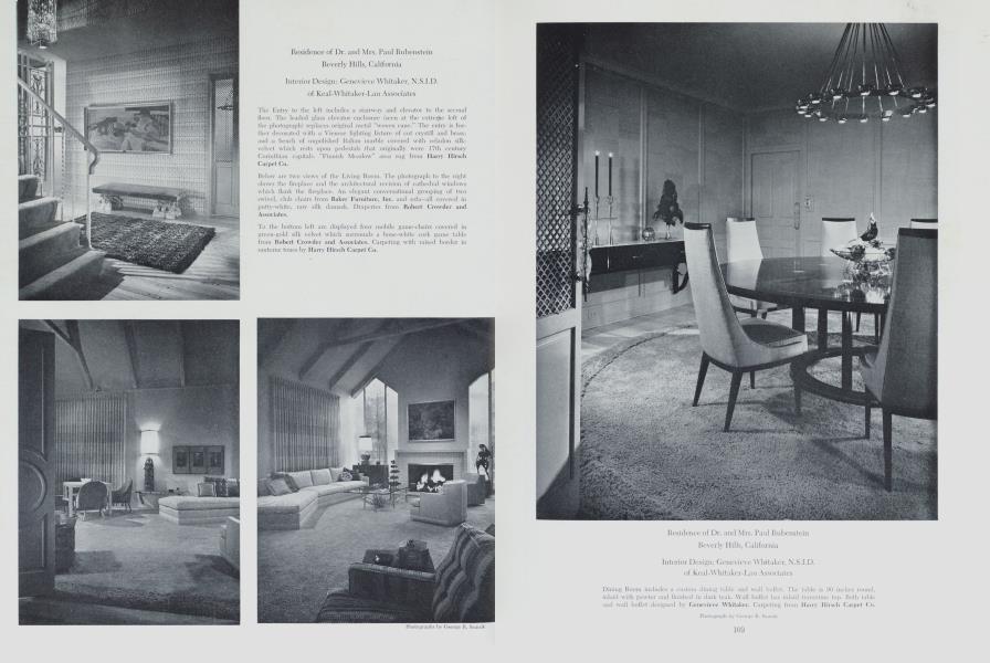 Residence of Dr. and Mrs. Paul Rubenstein Beverly Hills, California