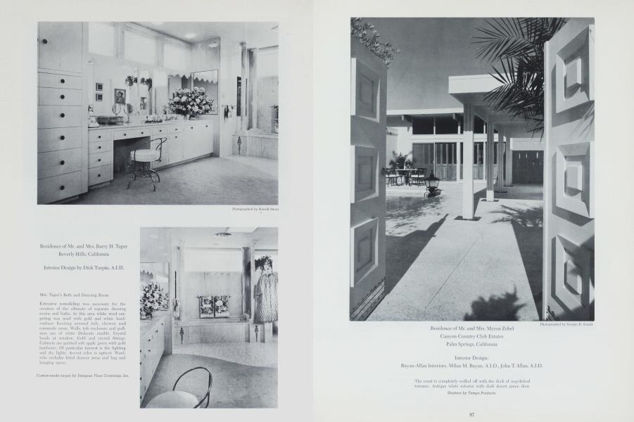 Residence of Mr. and Mrs. Myron Zobel Canyon Country Club Estates — Palm Springs, California