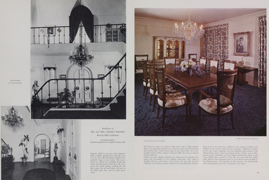 Residence of MR. And MRS. MICKEY ROONEY — Beverly Hills, California