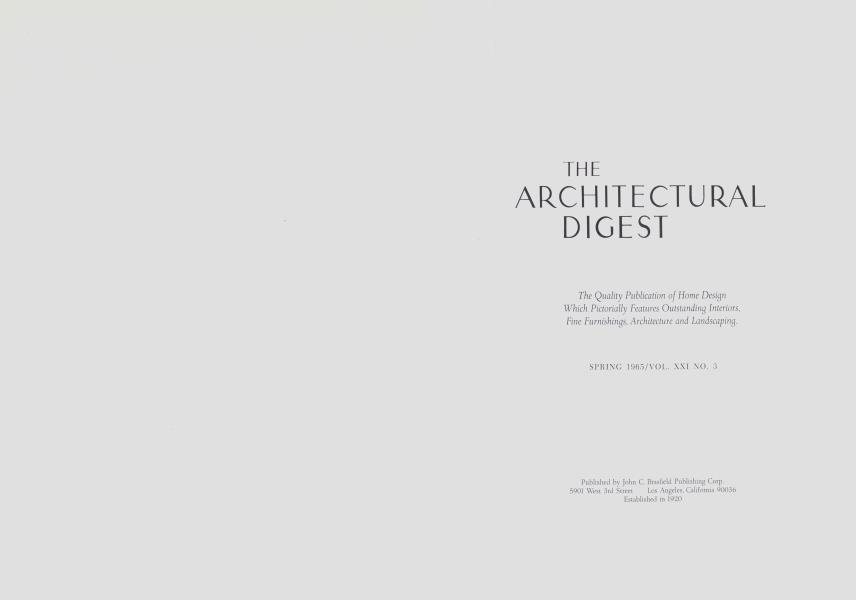 THE ARCHITECTURAL DIGEST