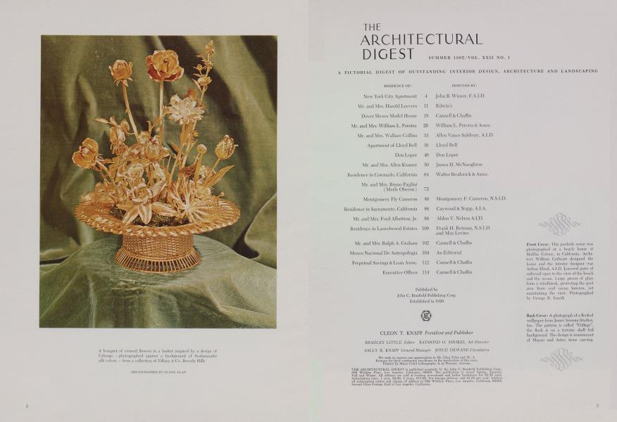 THE ARCHITECTURAL DIGEST Architectural Digest JUNE 1965