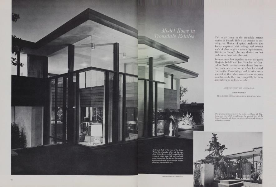 Model Home in Trousdale Estates | Architectural Digest | MARCH 1966