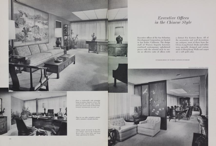 Executive Offices in the Chinese Style | Architectural Digest | MARCH 1966